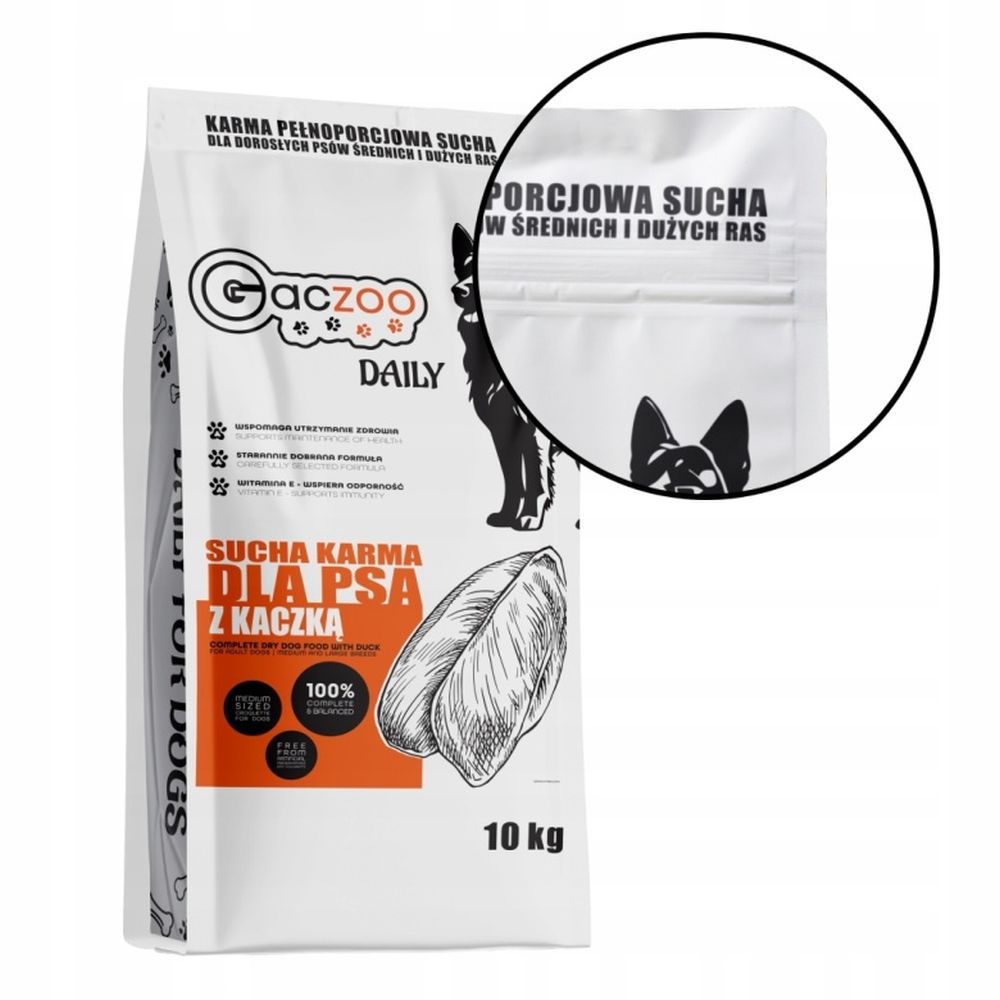 Gaczoo DAILY karma sucha dla psa Kaczka 10kg